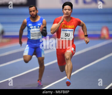 Birmingham, UK. Le 3 mars 2018. Au cours de championnats du monde en salle à Birmingham Arena le Samedi, 03 mars 2018. BIRMINGHAM ENGLAND. Credit : Taka Wu/Alamy Live News Banque D'Images