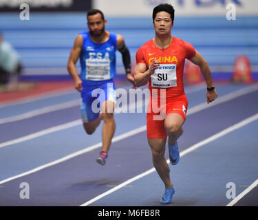 Birmingham, UK. Le 3 mars 2018. Au cours de championnats du monde en salle à Birmingham Arena le Samedi, 03 mars 2018. BIRMINGHAM ENGLAND. Credit : Taka Wu/Alamy Live News Banque D'Images