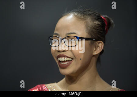 Hoffman Estates, Illinois, USA. 3e Mar, 2018. MORGAN HURD en action au cours de la rencontre tenue au Sears Centre à Hoffman Estates, Illinois. Credit : Amy Sanderson/ZUMA/Alamy Fil Live News Banque D'Images