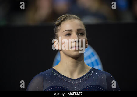 Hoffman Estates, Illinois, USA. 3e Mar, 2018. SIMM KELLY en action au cours de la rencontre tenue au Sears Centre à Hoffman Estates, Illinois. Credit : Amy Sanderson/ZUMA/Alamy Fil Live News Banque D'Images