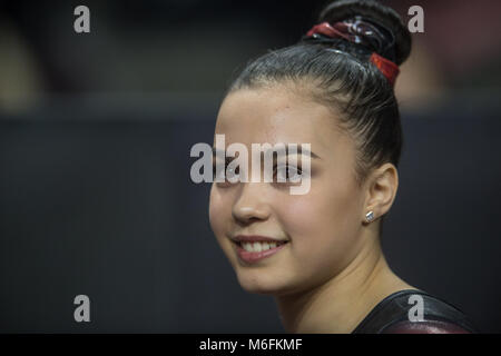 Hoffman Estates, Illinois, USA. 3e Mar, 2018. BROOKLYN MOORS en action au cours de la rencontre tenue au Sears Centre à Hoffman Estates, Illinois. Credit : Amy Sanderson/ZUMA/Alamy Fil Live News Banque D'Images