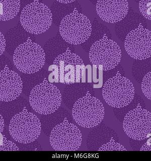 Les vacances de Noël et les boules avec motif transparent Illustration de Vecteur