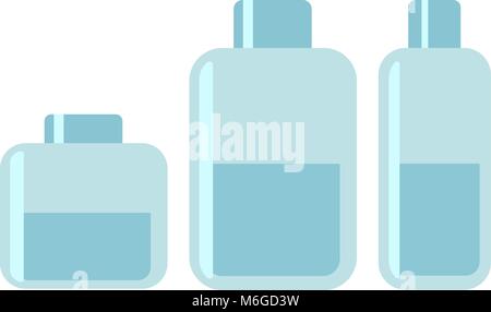 Collection de différents conteneurs hygiène beauté sur fond blanc. Chacun est tourné séparément Illustration de Vecteur