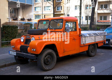 Un dispositif tsigane Austin, un véhicule hors route par l'Austin Motor Company des années 1950 et 1960, Cologne, Allemagne. ein Austin Gipsy Sedan, Banque D'Images