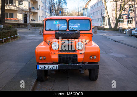 Un dispositif tsigane Austin, un véhicule hors route par l'Austin Motor Company des années 1950 et 1960, Cologne, Allemagne. ein Austin Gipsy Sedan, Banque D'Images