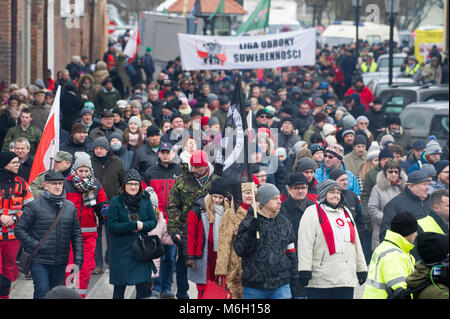 Defilade nationale IV de la mémoire de l'anathème des soldats dans Gdansk, Pologne. 4 mars 2018 © Wojciech Strozyk / Alamy Live News Banque D'Images