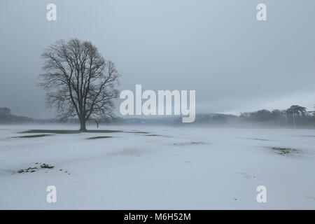 Dublin, Irlande. 4e Mar, 2018. Les endroits records à Saint-imier à Dublin recouverte de neige et brouillard. Libre à partir de Dublin, Irlande au cours de la suite de la tempête Emma. Credit : Brendan Donnelly/Alamy Live News Banque D'Images