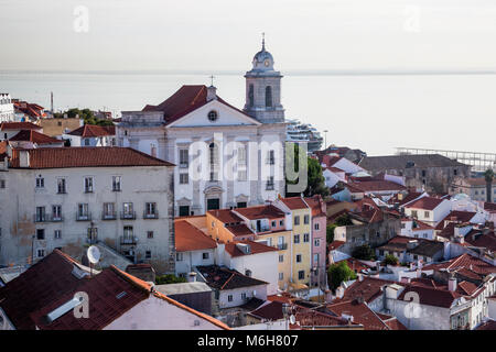 Dans l'église Saint Étienne d'Alfama à Lisbonne, Portugal Banque D'Images