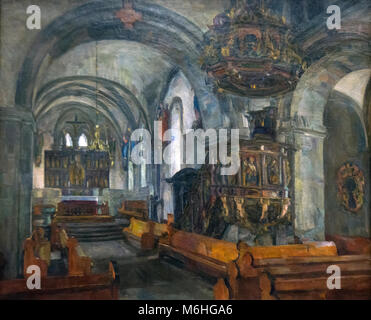 Harriet Backer : église St Mary à Bergen (1913) Banque D'Images