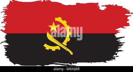 Drapeau de l'Angola, vector illustration Illustration de Vecteur