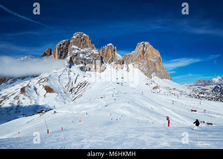 Station de ski à Dolomites, Italie Banque D'Images