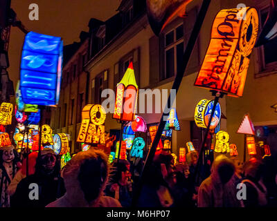 Morgestraich, carnival procession de nuit, Carnaval, Carnaval de Bâle, Bâle, dans le canton de Bâle, Suisse, Europe Banque D'Images
