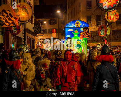 Morgestraich, carnival procession de nuit, Carnaval, Carnaval de Bâle, Bâle, dans le canton de Bâle, Suisse, Europe Banque D'Images