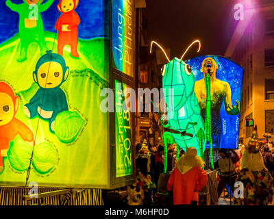 Morgestraich, carnival procession de nuit, Carnaval, Carnaval de Bâle, Bâle, dans le canton de Bâle, Suisse, Europe Banque D'Images