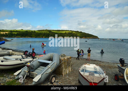 Le rinçage Cove, près de Helston, Cornwall Banque D'Images