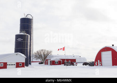 Ottawa, ON / Canada - 25 décembre 2017 : Ottawa ferme après une tempête de neige le jour de Noël Banque D'Images