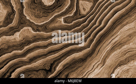La texture des racines de l'arbre avec des lignes ondulées et anneaux d'âge. Résumé fond. Banque D'Images