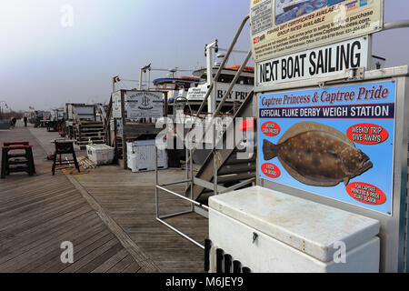 Location de bateau de pêche Parc d'état de Captree Long Island New York Banque D'Images