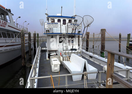 Location de bateau de pêche Parc d'état de Captree Long Island New York Banque D'Images