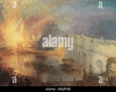 Incendie de la Chambre des Lords, 1835 Joseph Mallord William Turner, 1835. Banque D'Images