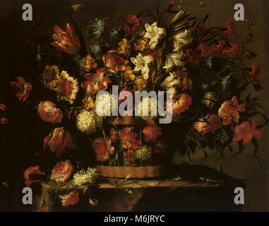 Le Vase de fleurs, Arellano, Juan de, 1670. Banque D'Images