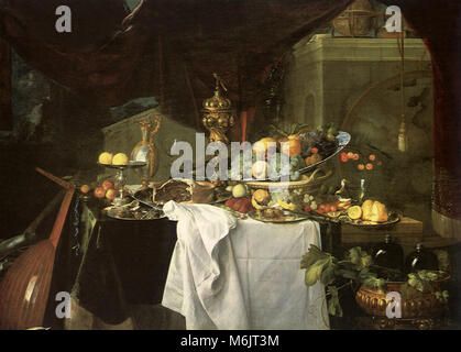 Un dessert, Heem, Jan Davidsz de, 1650. Banque D'Images