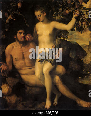 Adam et Eve, Floris, Frans, 1560. Banque D'Images