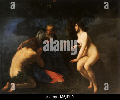 Adam et Eve dans le jardin d'Eden, Furini, Francesco Filippo Lo S, 1632. Banque D'Images