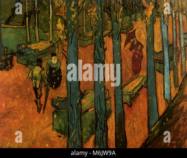 Les Alyscamps, Van Gogh, Vincent Willem, 1888. Banque D'Images