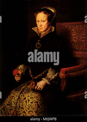 Portrait de Mary Tudor, Mor, Anthonis, 1554. Banque D'Images