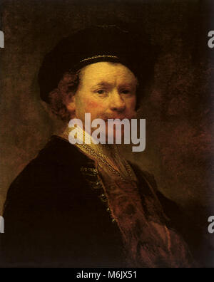 Auto-portrait de Rembrandt, Rembrandt, Leon Lhermitte, 1638. Banque D'Images