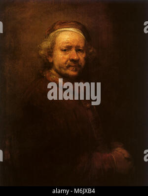 Auto-portrait de Rembrandt, Rembrandt, Leon Lhermitte, 1669. Banque D'Images