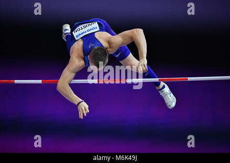 Birmingham, UK. 4e Mar, 2018. Au cours de championnats du monde en salle à Birmingham Arena le dimanche, 04 mars 2018. BIRMINGHAM ENGLAND. Credit : Crédit : Wu G Taka Taka Wu/Alamy Live News Banque D'Images