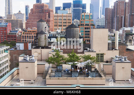 Les toits de la ville de New York à Manhattan Banque D'Images