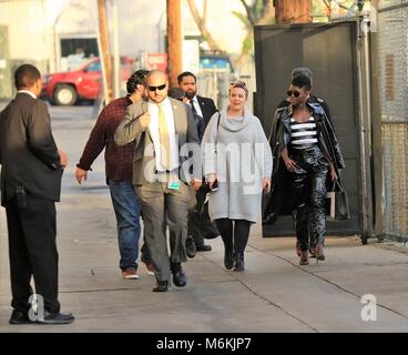 Lupita Nyong'o et Billy Eichner arrivent à la "Jimmy Kimmel Live !" Ce studio comprend : Lupita Nyong'o Où : Hollywood, California, United States Quand : 02 Feb 2018 Credit : WENN.com Banque D'Images