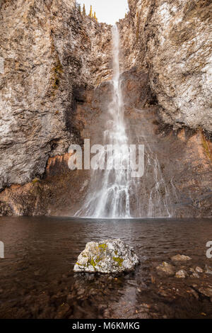 Fairy Falls au coucher du soleil. Banque D'Images