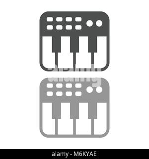 Contrôleur MIDI clavier Icône Symbole simple vecteur graphique conception de logo Illustration de Vecteur