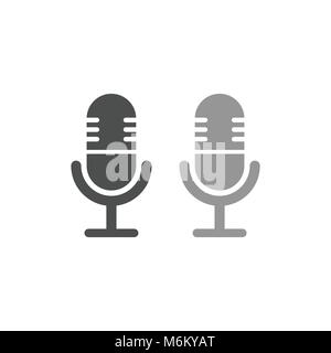 Icône Symbole Simple microphone vecteur graphique conception de logo Illustration de Vecteur