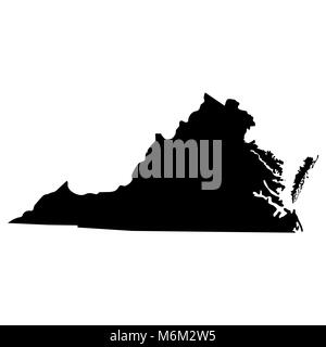 Plan de l'état américain de Virginie Illustration de Vecteur