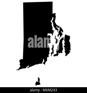 Plan de l'État américain du Rhode Island Illustration de Vecteur