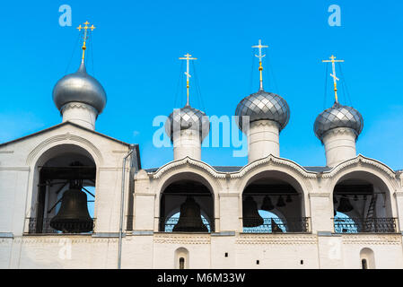 Beffroi de cathédrale de l'assomption du Kremlin de Rostov Veliki, Russie Banque D'Images