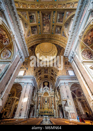 L'église de Gesù Nuovo, Naples, Italie. Banque D'Images