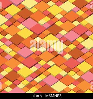 Vector background. Illustration parfaite de la texture abstrait avec des carrés. Couleurs d'automne pattern design Illustration de Vecteur