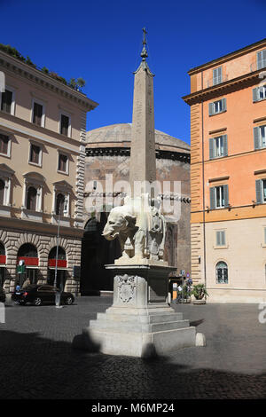 Elephant de Minerva Place Saint-Pierre à Rome, Italie Banque D'Images