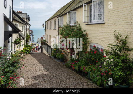 Clovelly et ses étroites ruelles pavées Street North Devon UK Banque D'Images