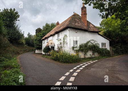 English chaumière dans la campagne du Devon Banque D'Images