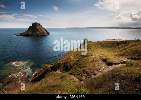 Thatcher Rock Torquay en été Banque D'Images