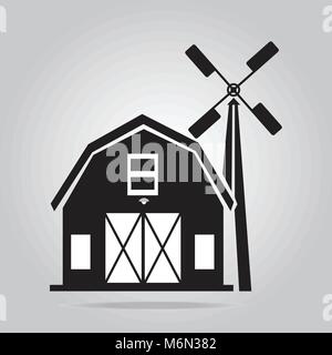 L'icône de construction, grange vector illustration Illustration de Vecteur