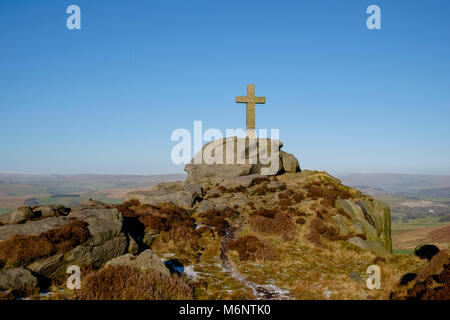 Rochers de Rylstone, Barden Moor, Skipton, Cumbria, Angleterre Banque D'Images