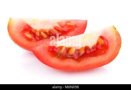 Tomato isolé sur fond blanc Banque D'Images